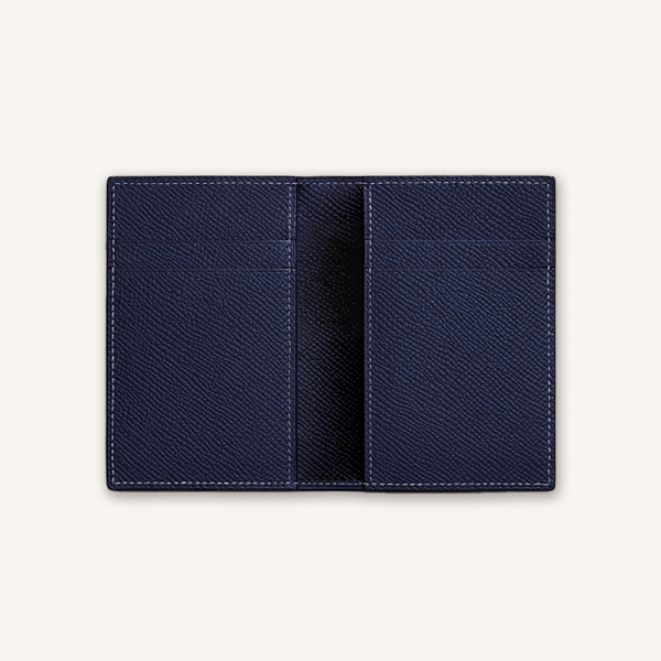 navy blue epsom leather notebook wallet by Atelier Penny James