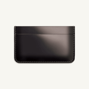 black shell cordovan card wallet