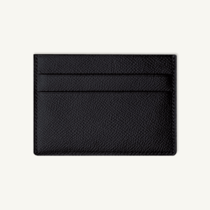 black epsom leather card wallet